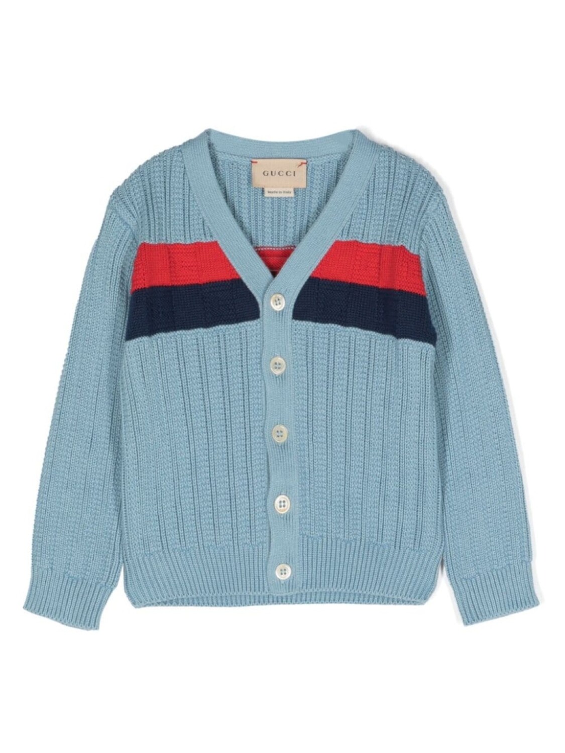 

Gucci Kids кардиган в полоску, синий