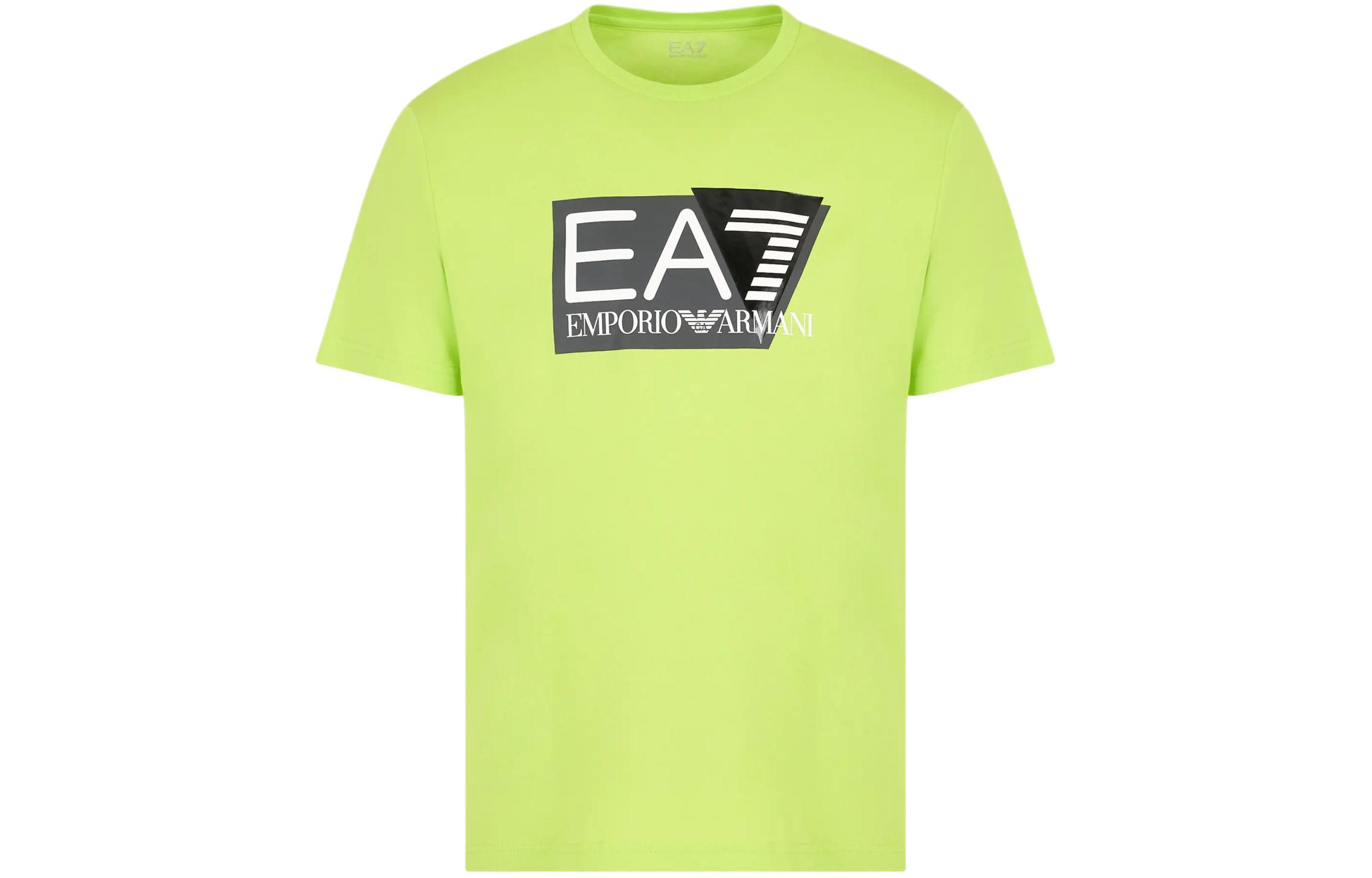 EMPORIO ARMANI Футболка EA7 SS24 мужская grass green — фото 3