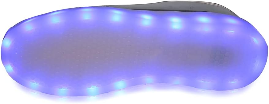 Унисекс-кроссовки YuanRoad с подсветкой LED и USB-зарядкой, светящиеся светодиодные кроссовки, серебро — фото 3