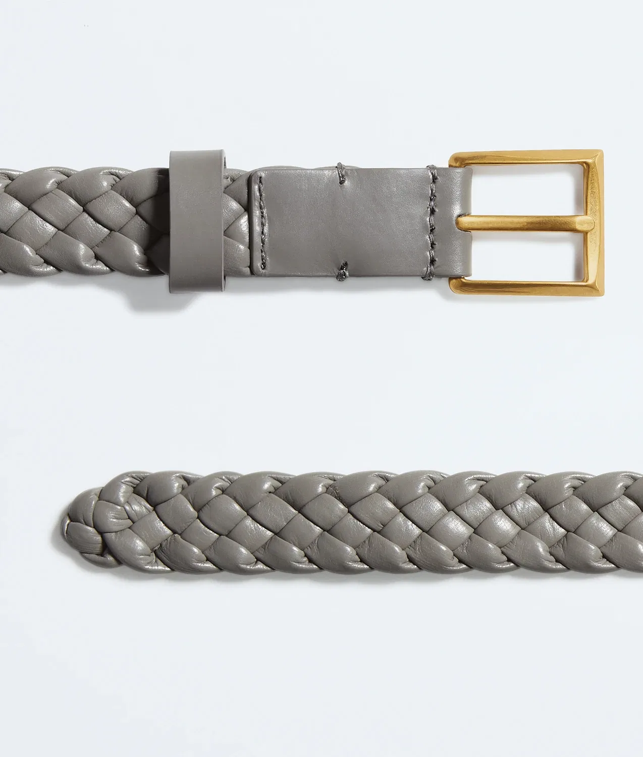 Пояс Со́ло BOTTEGA VENETA, серый — фото 4