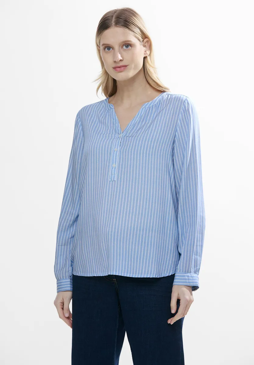 

Блузка Cecil с длинными рукавами и вырезом под горло, цвет Blouse Blue