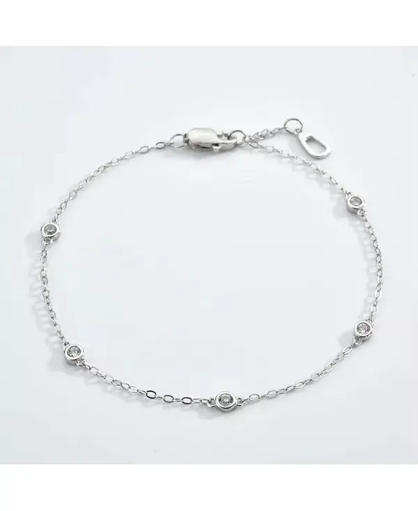 

Классический браслет с кубическим цирконием в форме космического гало Hollywood Sensation, silver