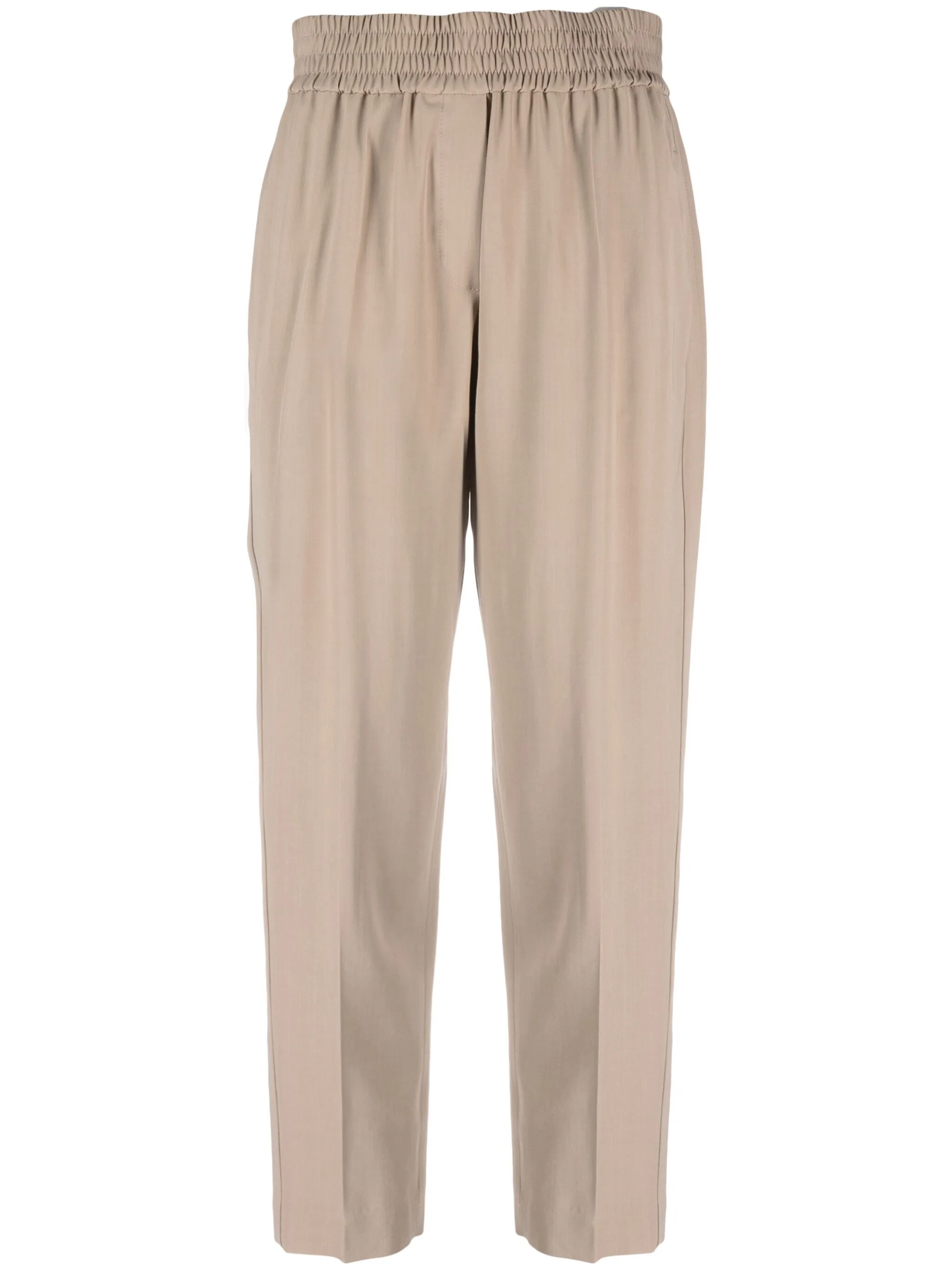 

Укороченные брюки с эластичным поясом Brunello Cucinelli, бежевый