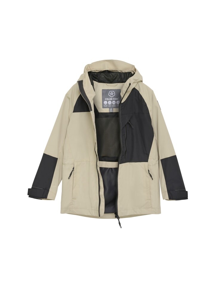 Переходная куртка Color Kids Kurzjacke COJr. Jacket - Girl 741304 Übergangsjacke mit Color Block, оливковый — фото 3