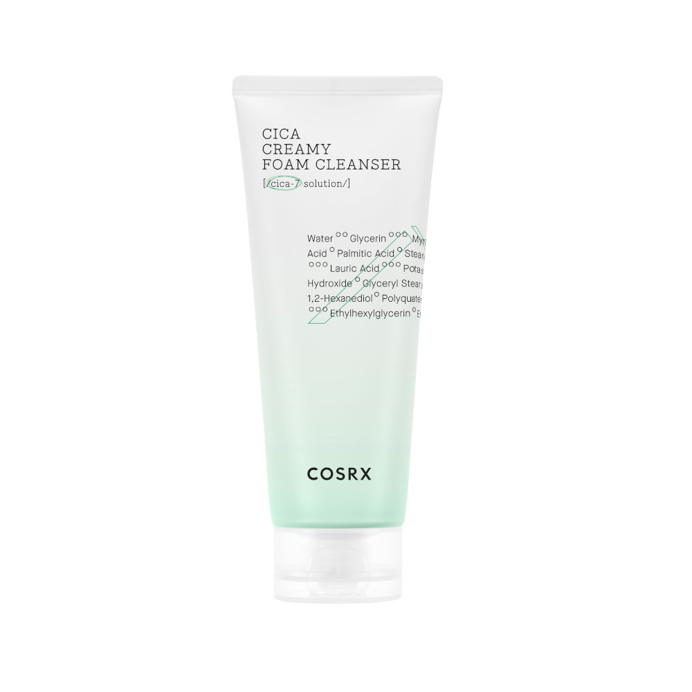 

Очищающая кремообразная пенка для лица pure fit cica creamy foam cleanser Cosrx, 150 мл