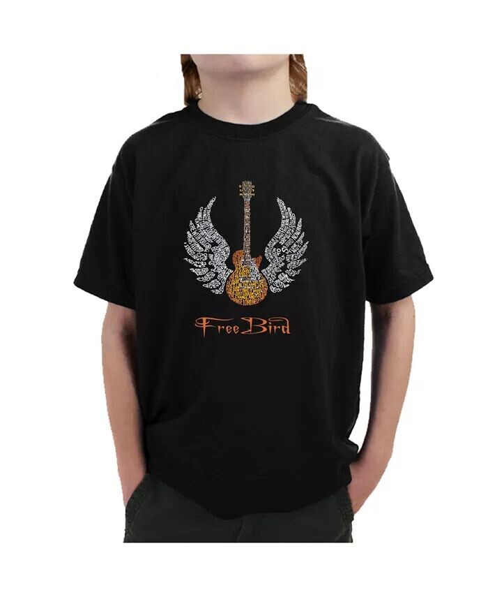 

Футболка Big Boy's Word Art и текст песни Freebird La Pop Art, черный