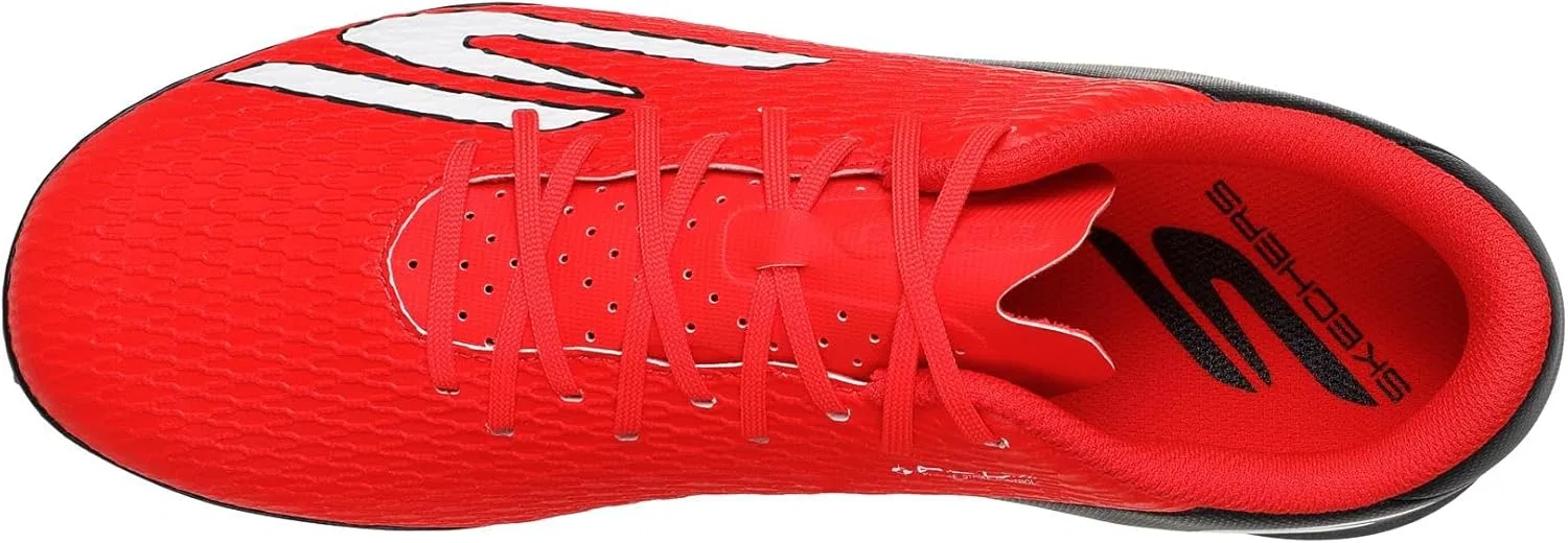 Мужские кроссовки для футбола Skechers SKX_2 Club Turf Football Trainer, Red Synthetic Black Trim — фото 3