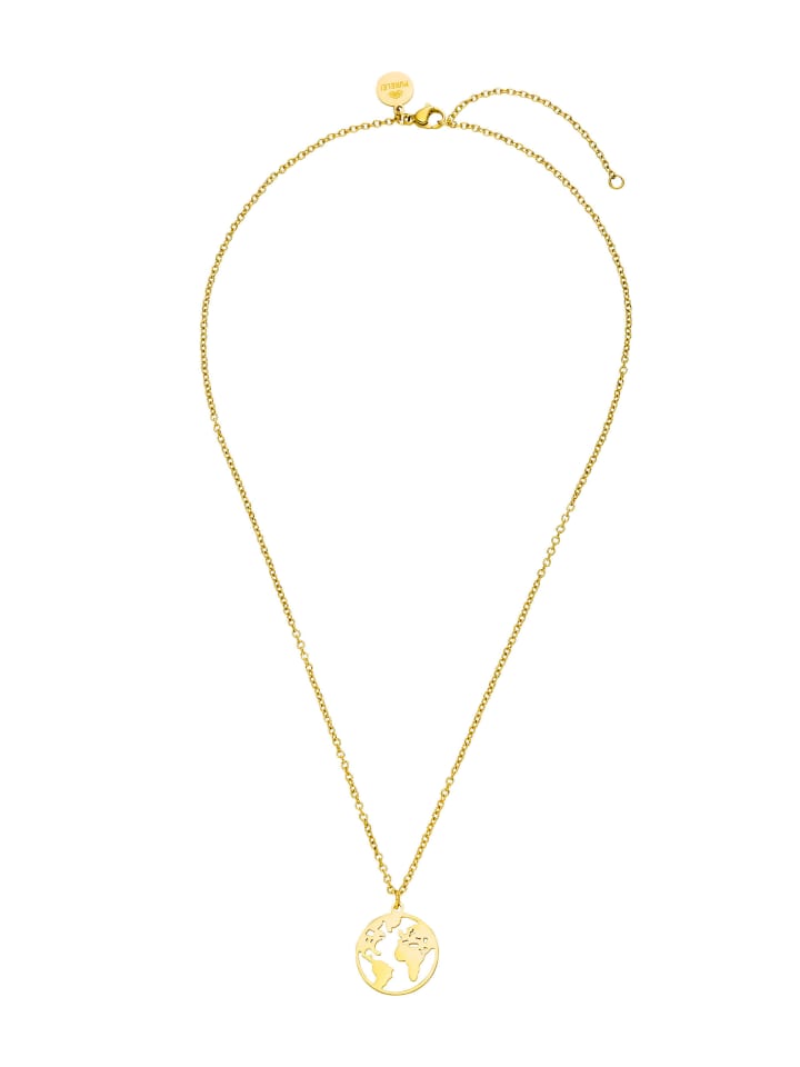 

PURELEI Колье с картой мира, 45 см, золото