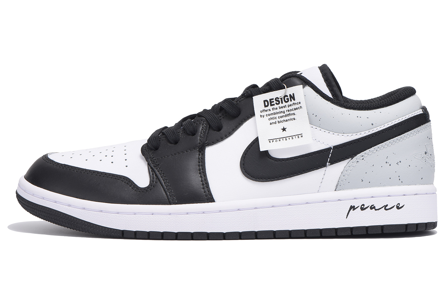 

Кроссовки Air 1 Low-Top Vintage баскетбольные мужские черно-серые Jordan