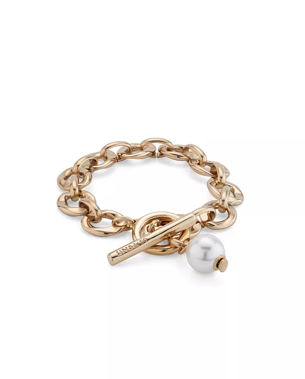 

Браслет с подвесками из звеньев и культивированного жемчуга Unode50, gold