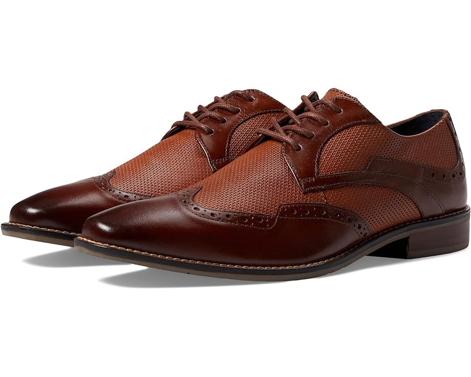 

Оксфорды Stacy Adams Joss Wing Tip Oxford, цвет Cognac Multi