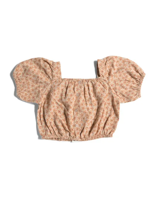 

Льняной топ Skipper для девочек-подростков Rylee + Cru, цвет Primrose