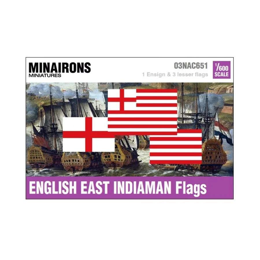

Английские флаги Ост-Индии XVII века, Naval Flags (1:600)