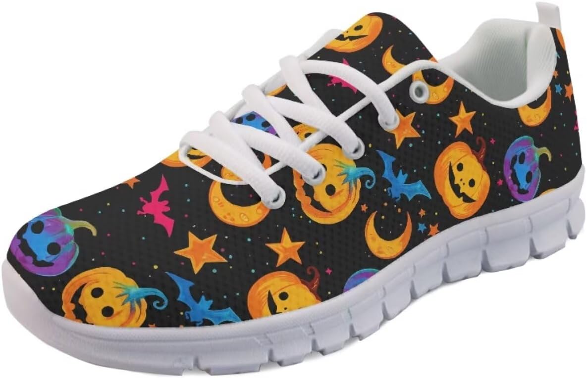 

Кроссовки Forchrinse с принтом «Кошачья галактика» унисекс, модные кеды для ходьбы, теннисные и беговые обувь для женщин и мужчин, Halloween Pumpkin