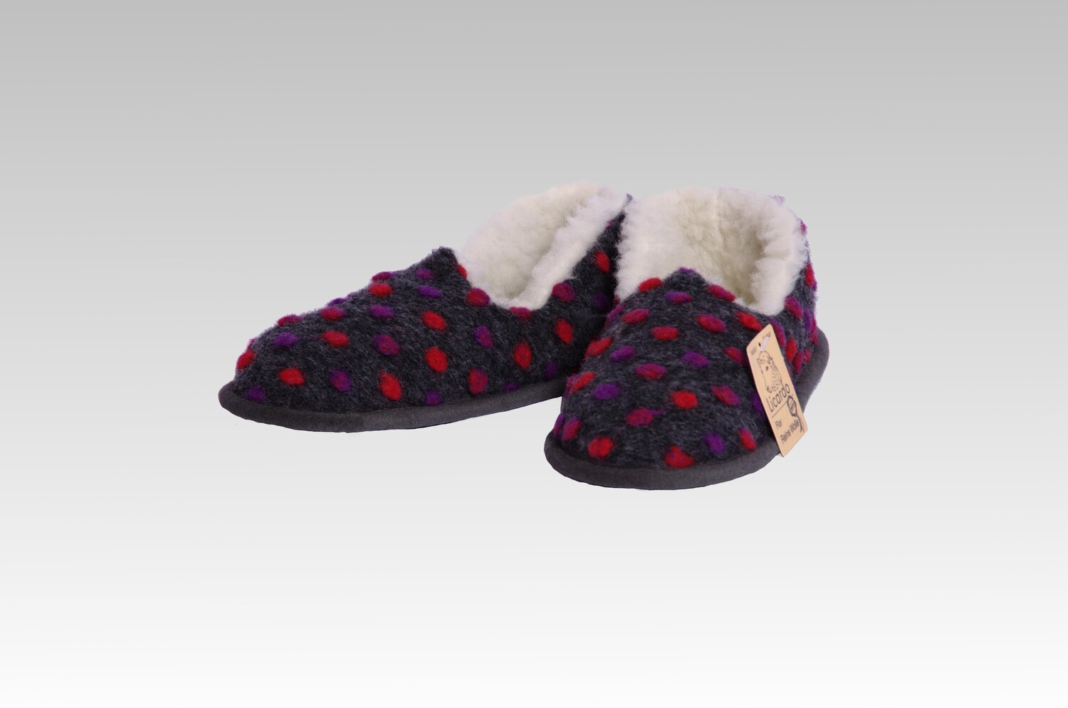 Тапочки Linke Licardo Heimschuhe mit Wolle, антрацит