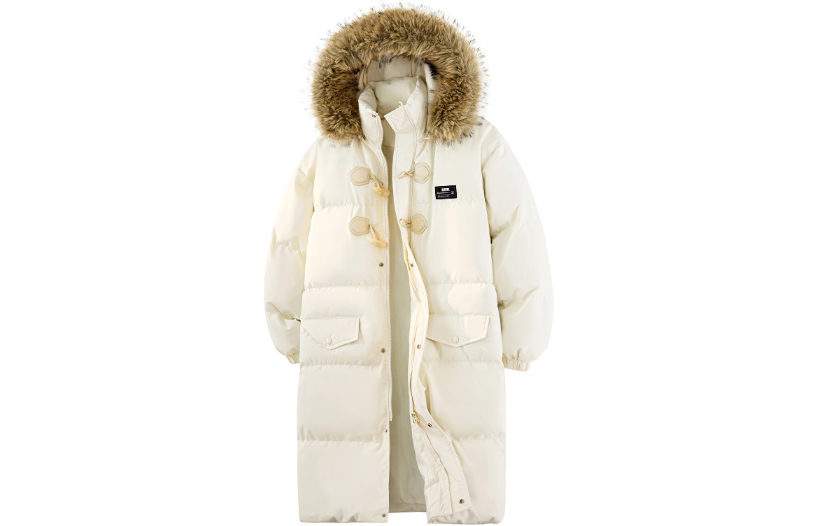 

Пуховик Unisex с меховым воротником, утепленный стеганый пуховик ZIAREL, хаки[removable logo]
