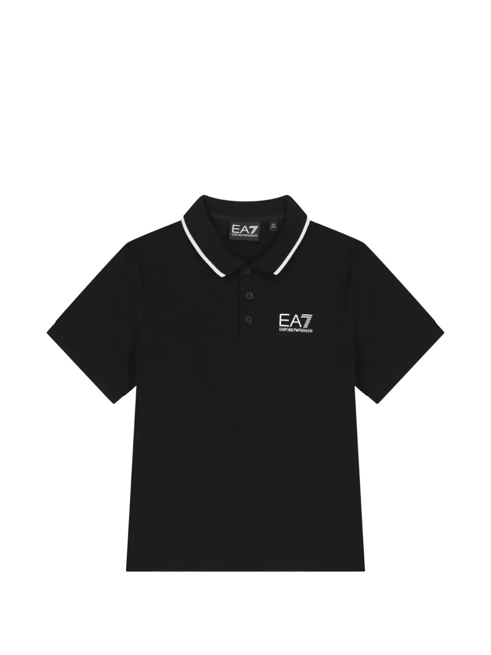 Поло с логотипом Emporio Armani Kids, черный