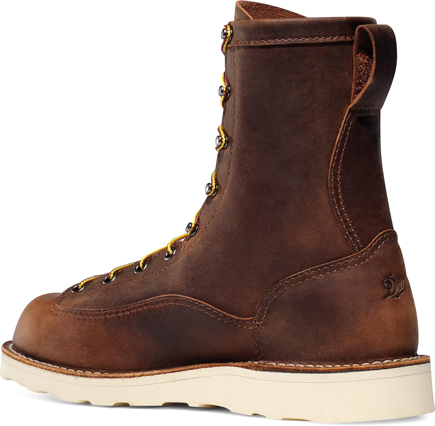 Мужские рабочие ботинки Danner Bull Run 8” - прочная, легкая кожа полного зерна с подошвой из нескользящего клина и стелькой с трехуровневой амортизацией, электропроводящие, коричневый — фото 2