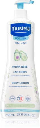 

Увлажняющее молочко для тела для детской кожи Mustela Bébé Hydra Bébé, 750 ml