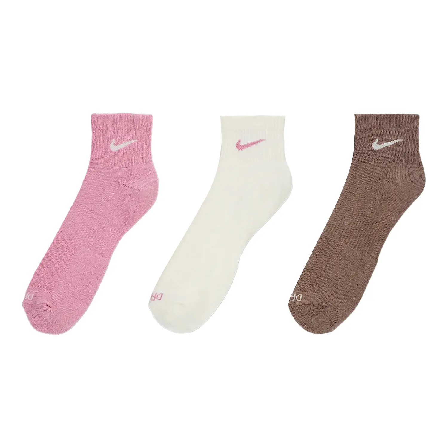 

Dri Fit Everyday Plus носки Unisex 3 пары Nike, розовый/белый/коричневый