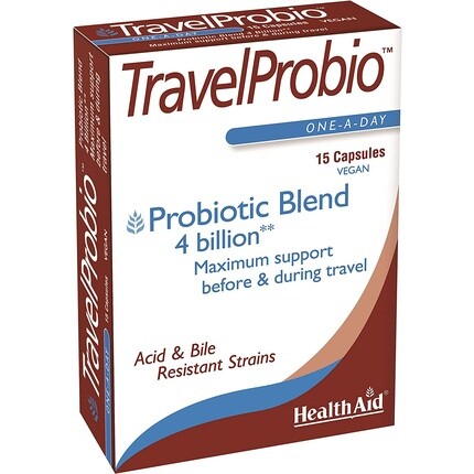 

Healthaid Travel Пробио 15 растительных капсул, Health Aid