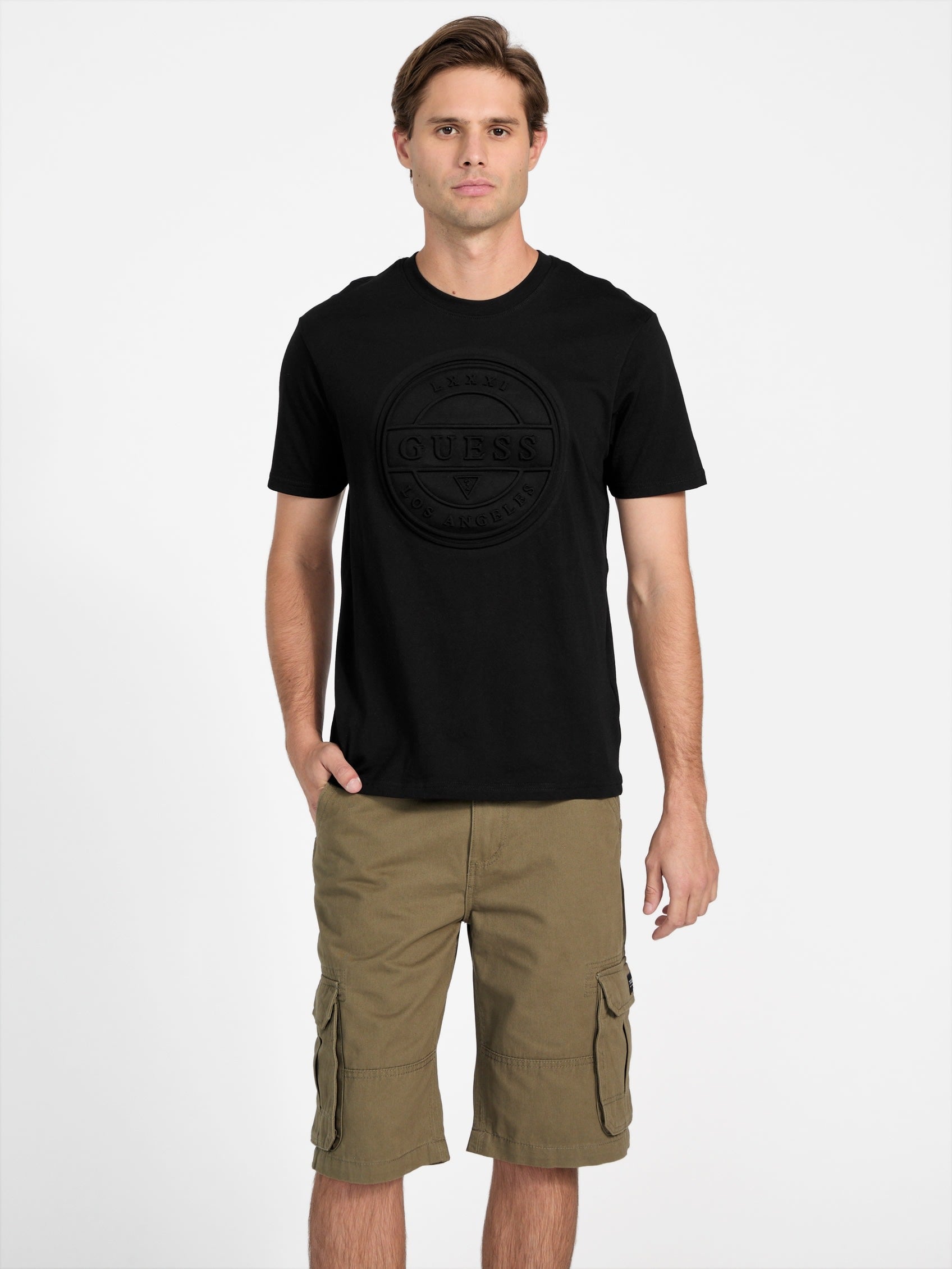 

Футболка с логотипом Eco Breal Guess Factory, черный