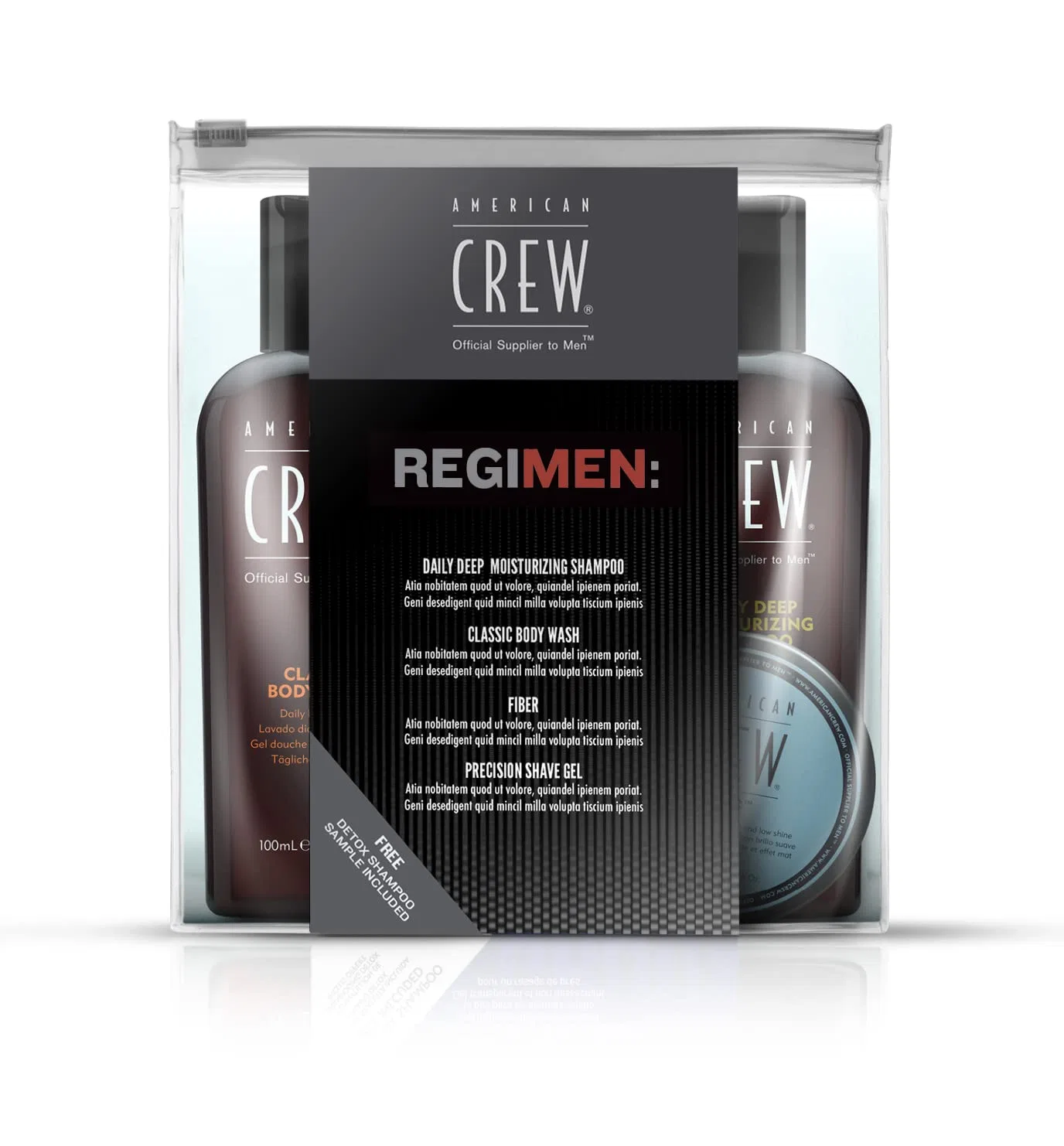 Дорожный набор American Crew для бороды, волос и тела American Crew