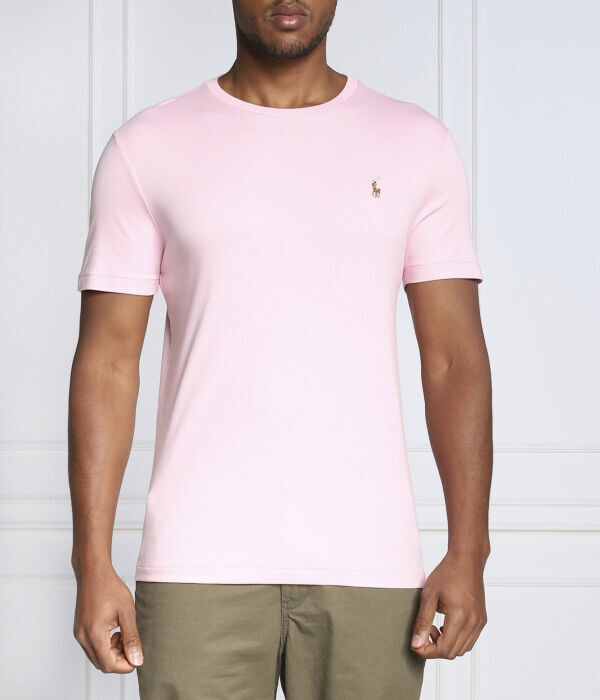 

Футболка Polo Ralph Lauren Custom Slim Fit, розовый