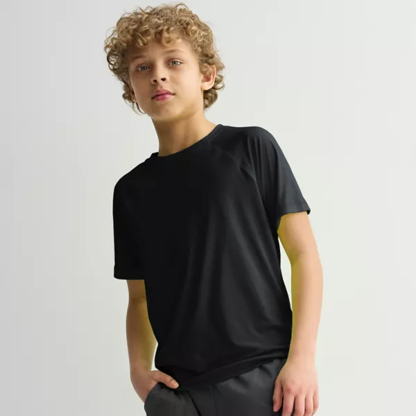 

Футболка для мальчиков 8-20 лет Dry Tek в обычной и свободной посадке Tek Gear, черный