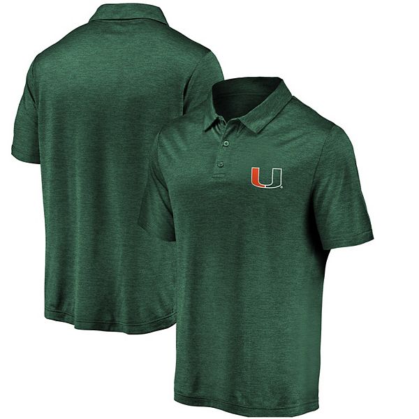

Мужская поло Fanatics с зеленым логотипом Miami Hurricanes Unbranded