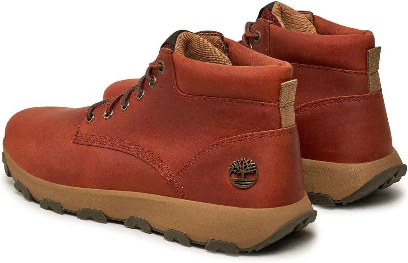 Кроссовки Timberland Mid Lace Up Trainers EJD - Medium Orange Full Grain 43, оранжевый — фото 3