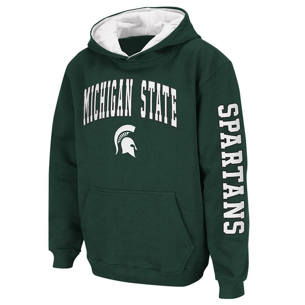 зеленый пуловер с капюшоном Youth Colosseum Michigan State Spartans 2-Hit Team, цвет Msu Green — фото 3