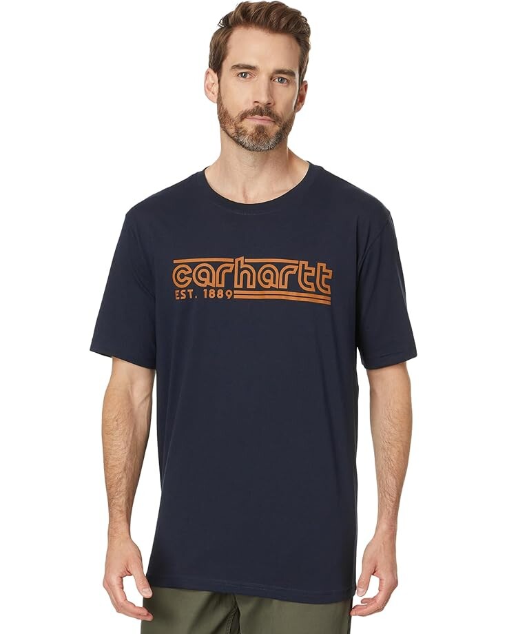 

Футболка Carhartt Relaxed Fit Lightweight Short-Sleeve Logo Graphic, темно-синий