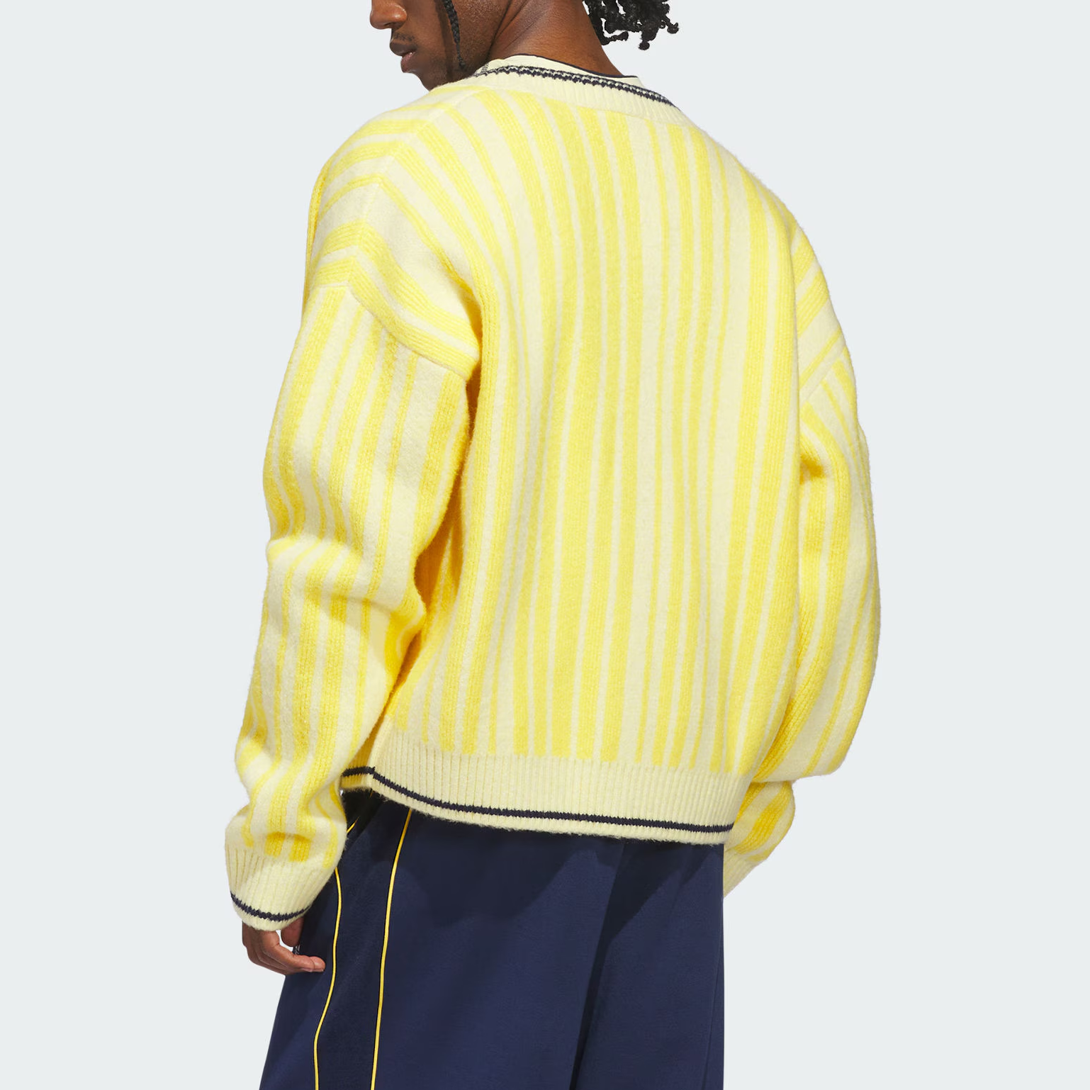Кардиган Cheviot Knit Adidas Originals, желтый/белый/черный — фото 3