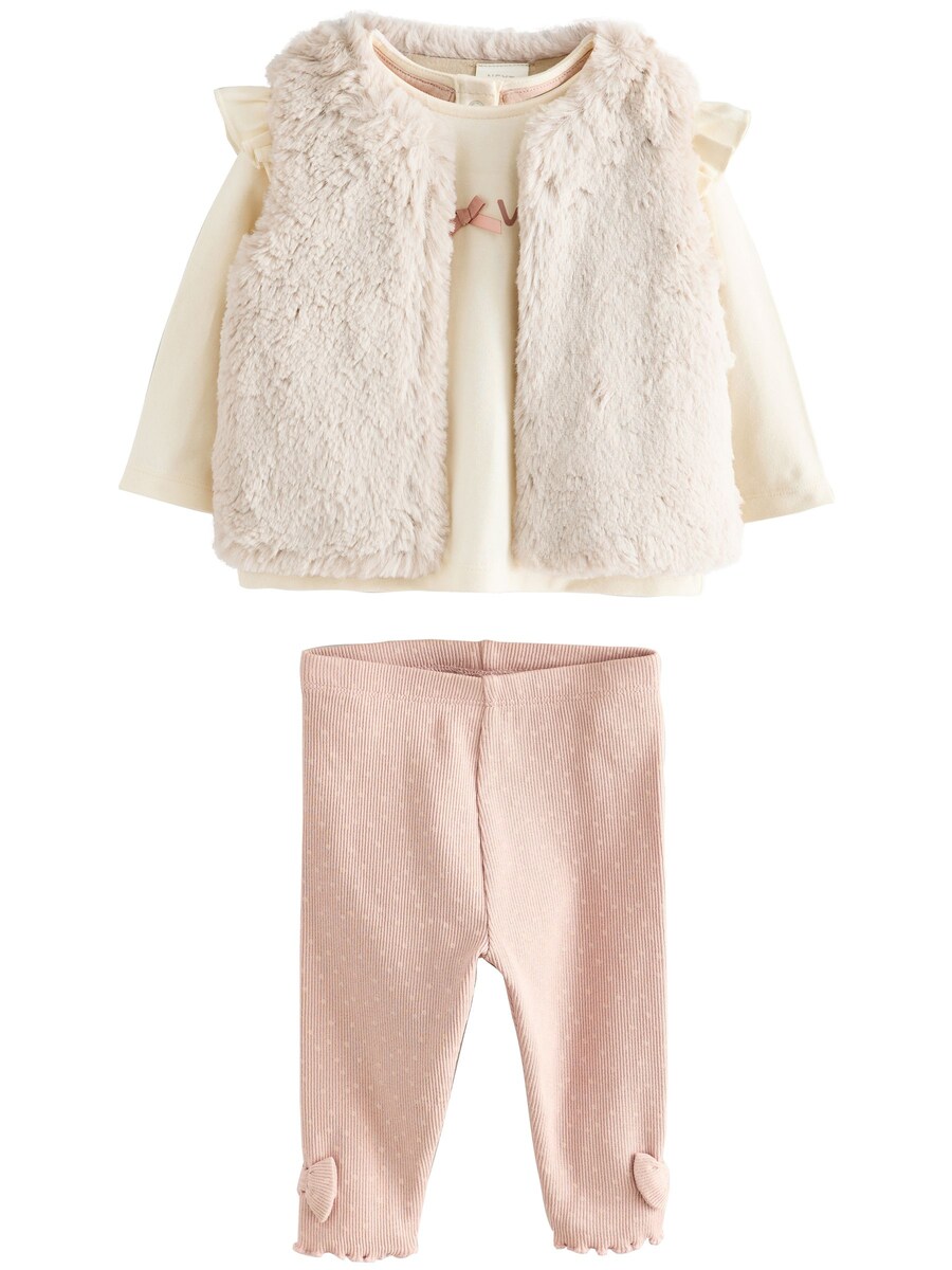 

Набор Next, экрю/пастельно-розовый