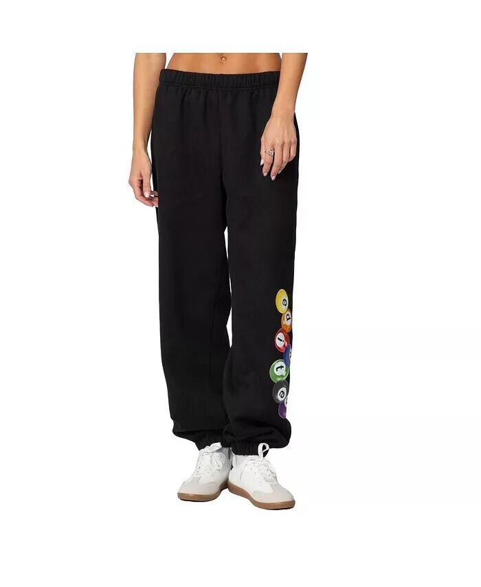 

Женские бильярдные свободные спортивные штаны Edikted, черный