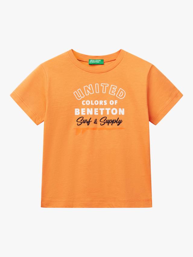 

Детская футболка с логотипом Benetton, Apricot