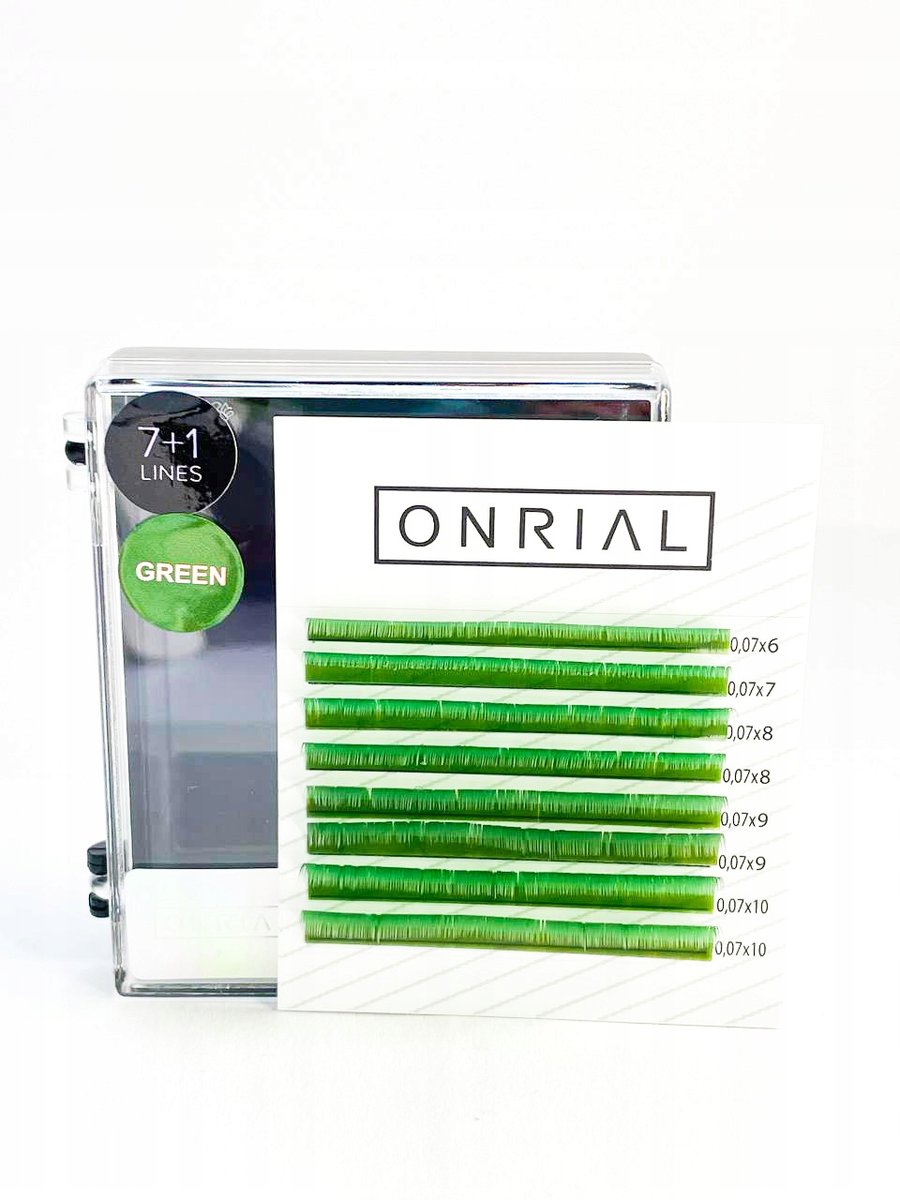 

Цветные ресницы для наращивания микс L 0,07 мм 6-10 Зеленый ONRIAL Inne
