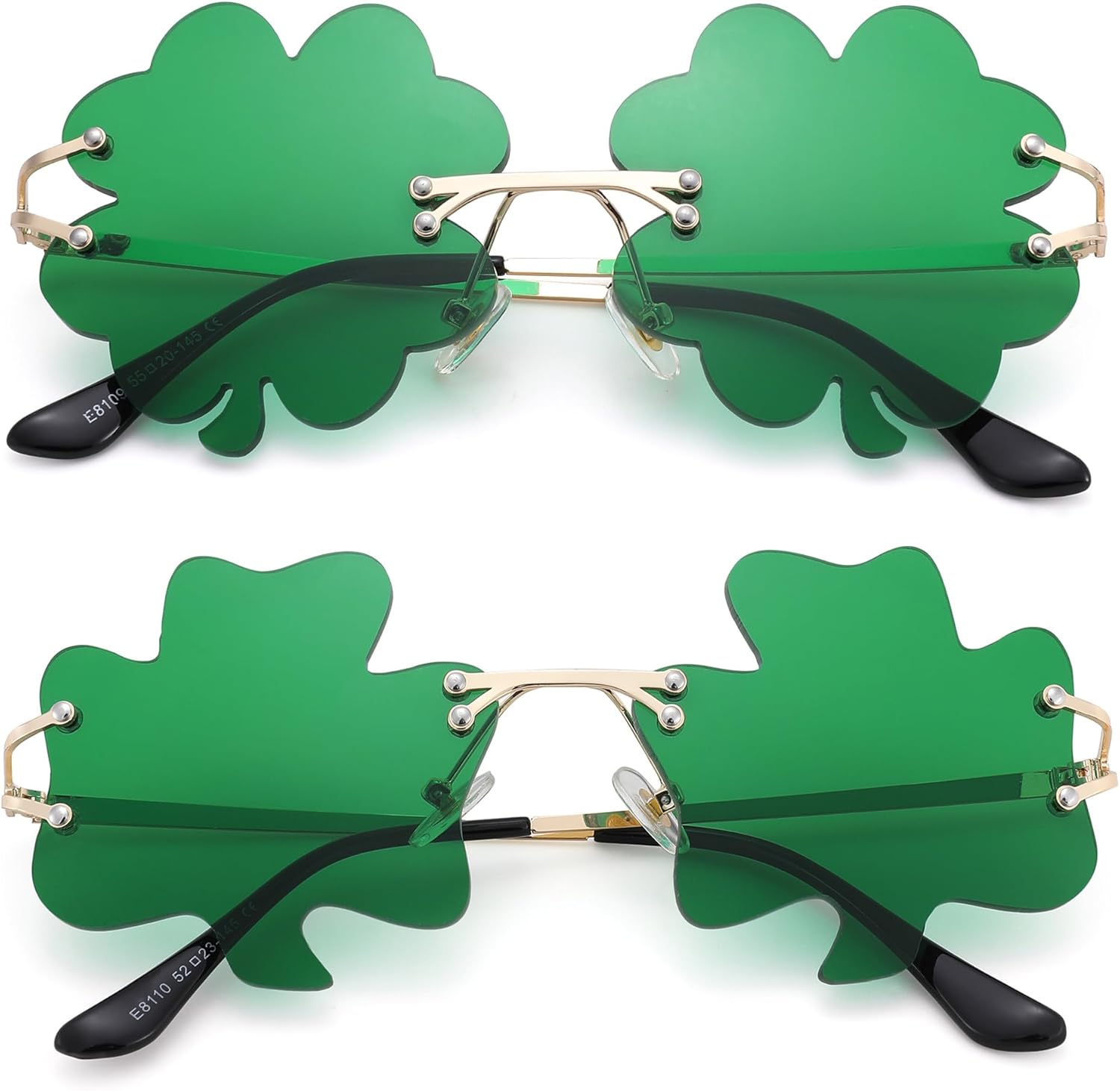 

Солнцезащитные очки Pro Acme ко Дню Святого Патрика, зеленые, с ирландским клевером и четырехлистным узором, в стиле костюма лепрекона для мужчин и женщин, A3 - Green/Four Leaf Clover + Green/Shamrock