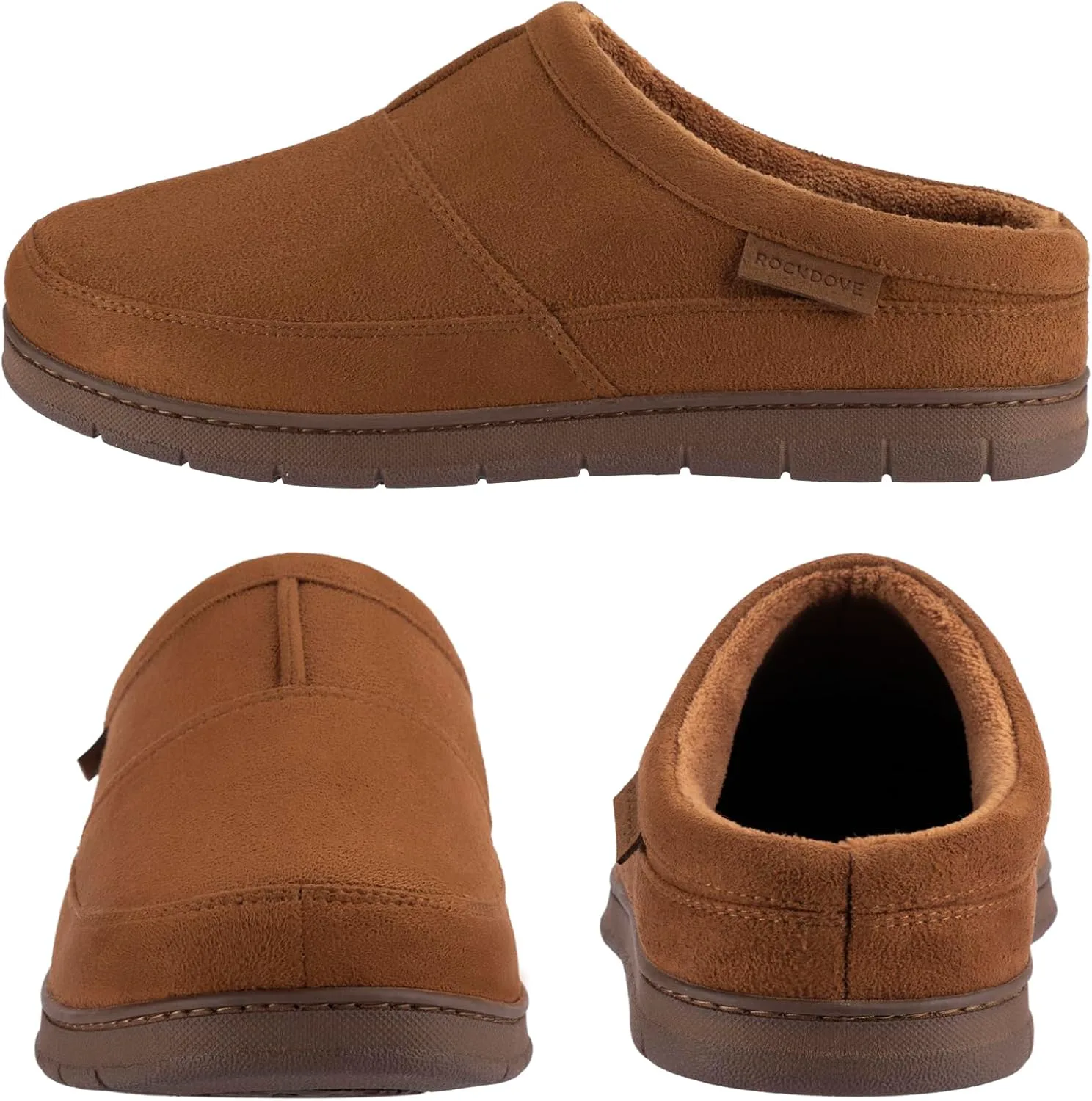 Мужские тапочки RockDove SoftStride из искусственной замши с мемори-пенной стелькой и подошвой для улицы и дома — фото 3