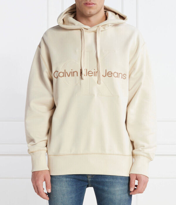 

Толстовка Calvin Klein Jeans Regular Fit с логотипом, бежевый