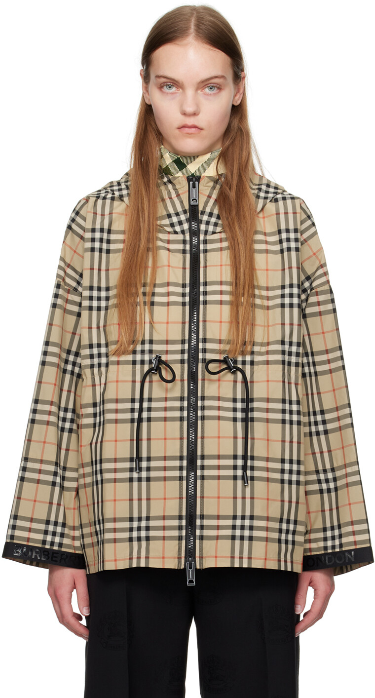 

Бежевый пиджак в клетку Burberry, Archive beige