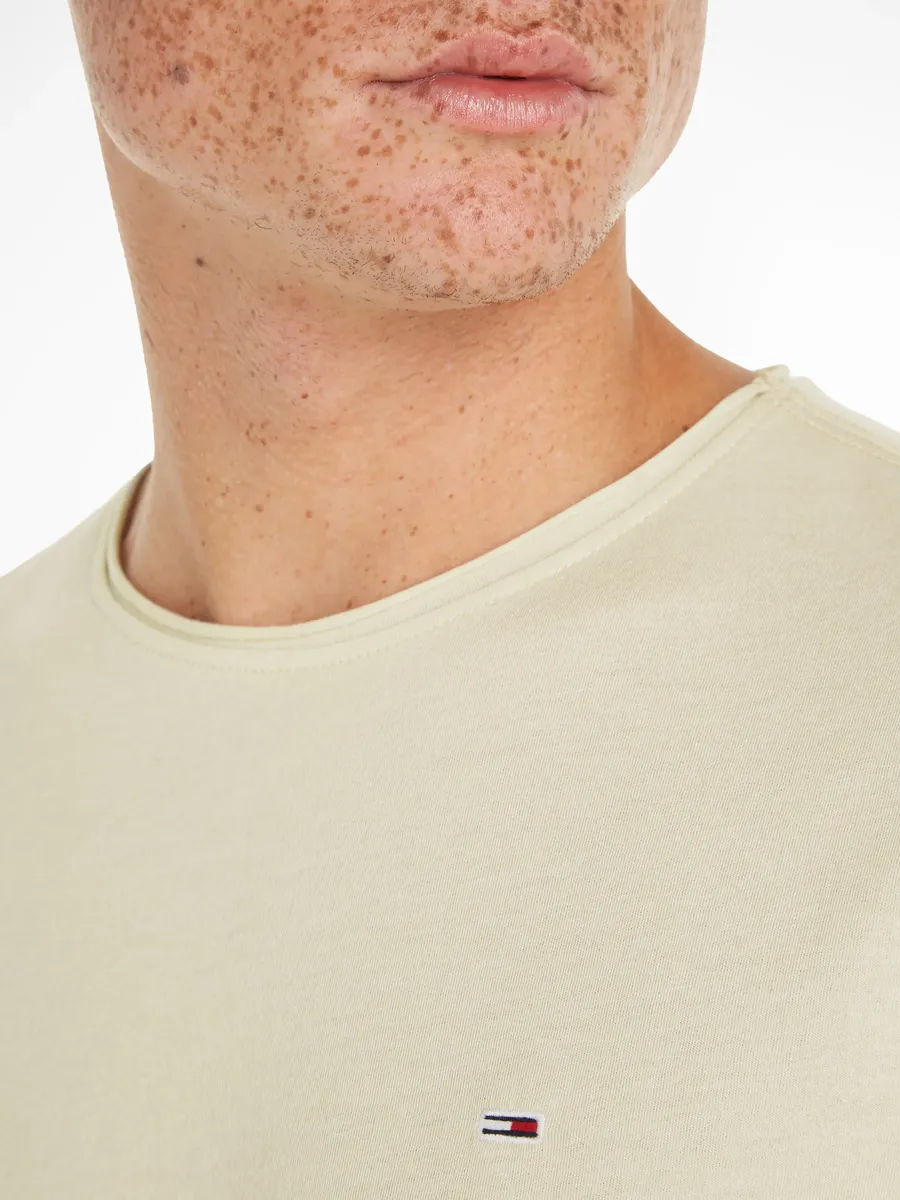 Футболка Tommy Jeans "TJM SLIM JASPE C NECK", цвет Newsprint — фото 3