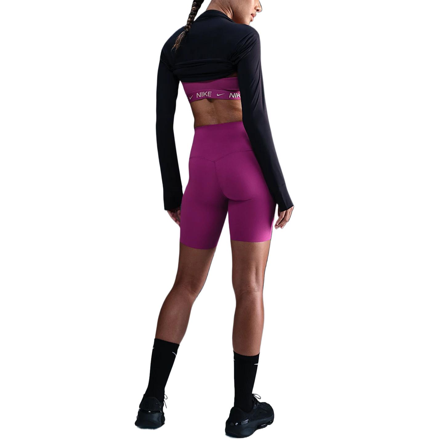 Nike Женские спортивные шорты UniversaDri Fit, цвет фуксия/черный — фото 4