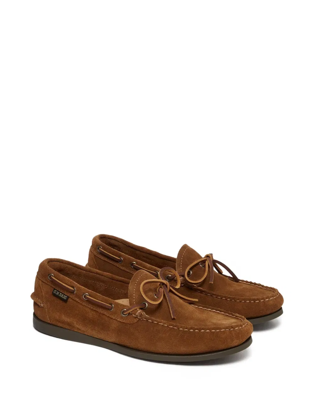 Замшевые лодочные туфли Camp moc decker G.H.Bass, коричневый — фото 2