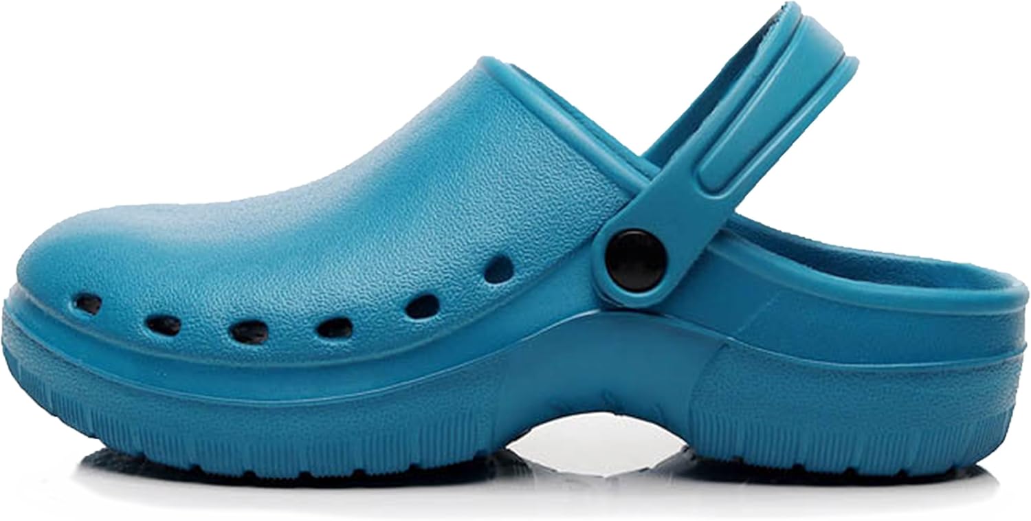 

Рабочие сабо для женщин и мужчин. Удобные, дышащие, с поддержкой свода стопы, нескользящие. Обувь для медсестер, поваров, садоводов и работников бистро Generic, синий