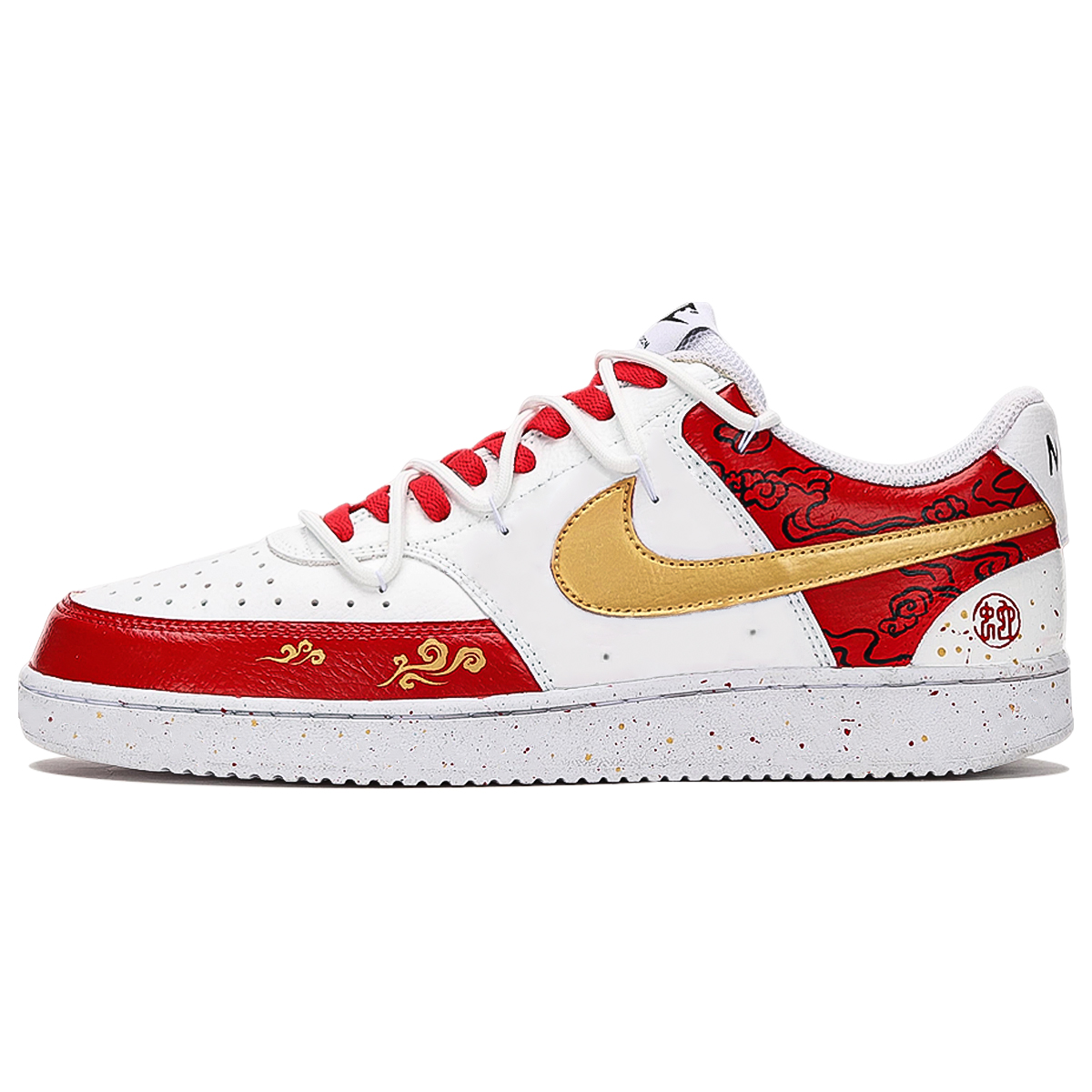 

Nike Кроссовки для скейтборда Court Vision 1 с противоскользящим износостойким верхом, мужские, красные, белые