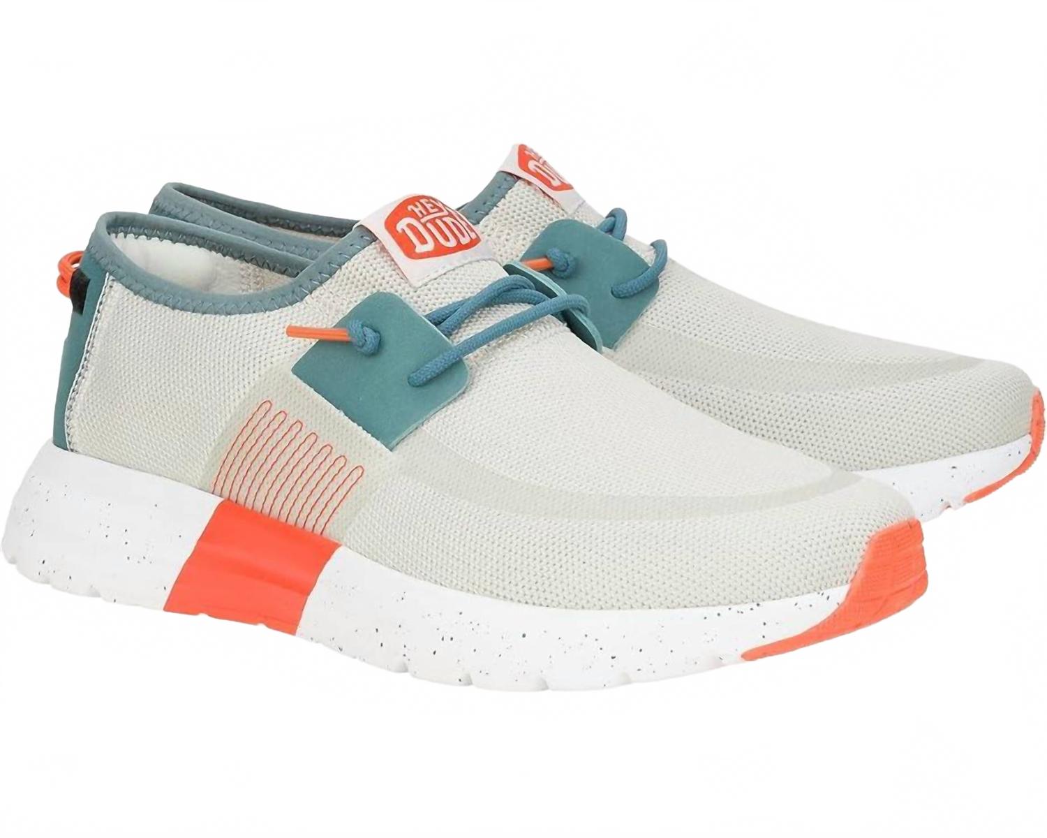 

Мужские кроссовки Sirocco Active в сине-серо-оранжевом цвете Hey Dude, сине-серый/оранжевый