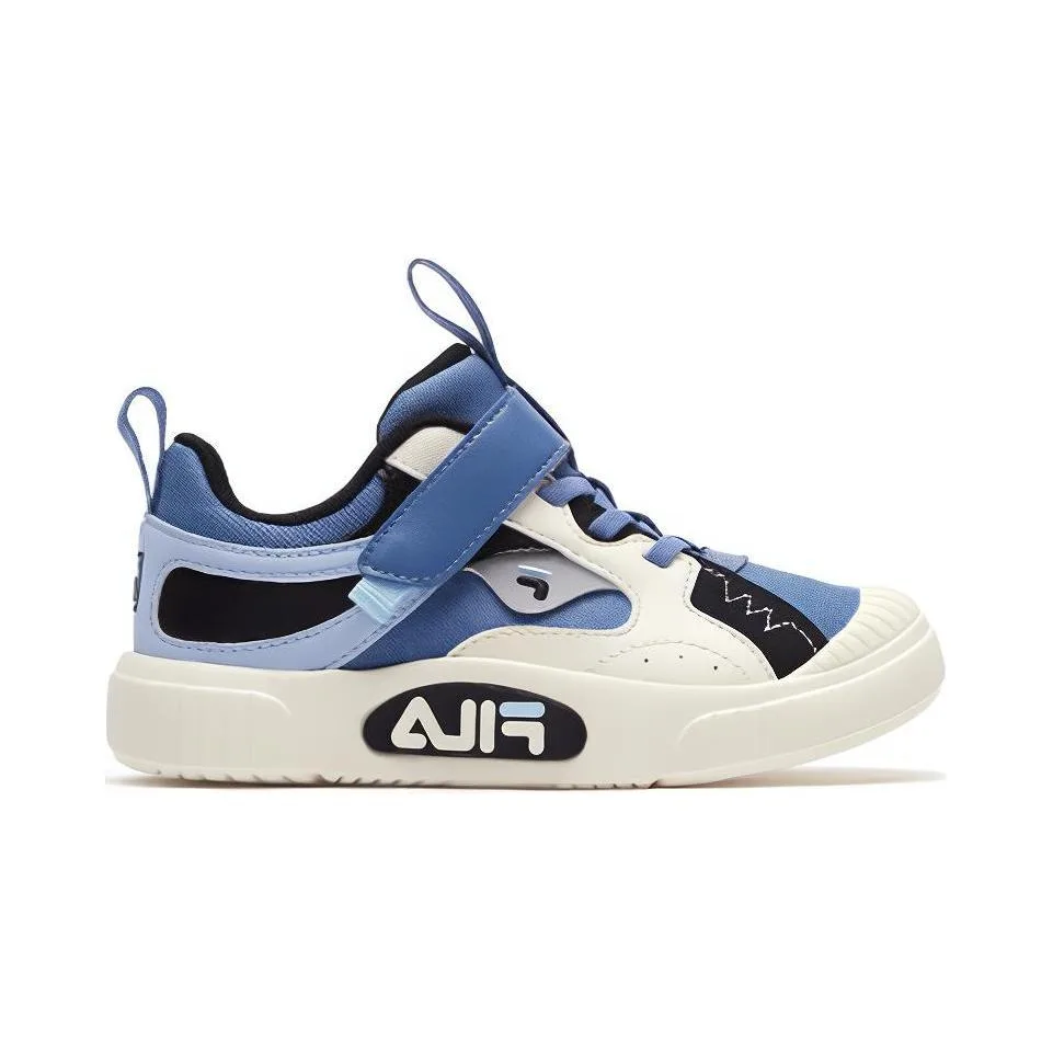 FILA KIDS Детские скейтерские кроссовки Custard Comfortable Slip Resistant Cushioning Low top White Blue — фото 4