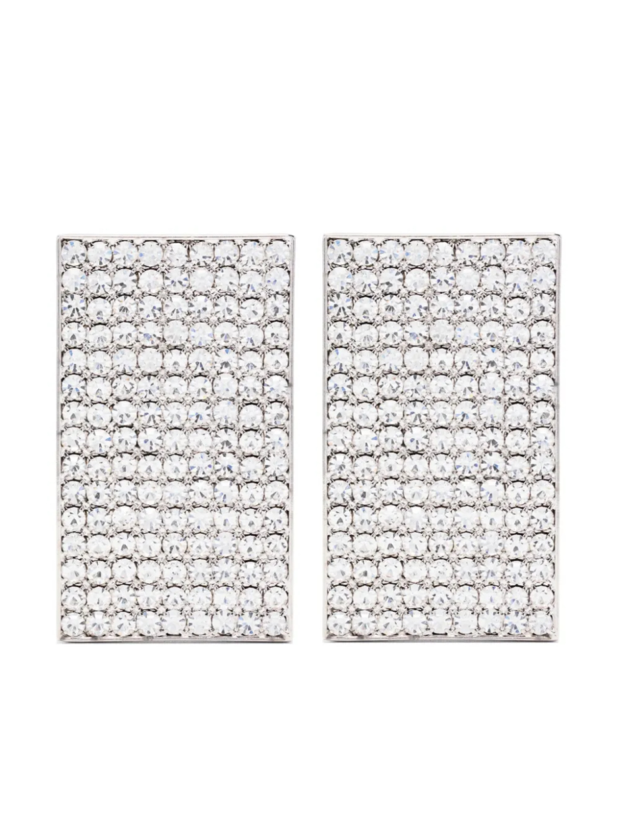 

Alessandra Rich серьги-клипсы с кристаллами, серебряный